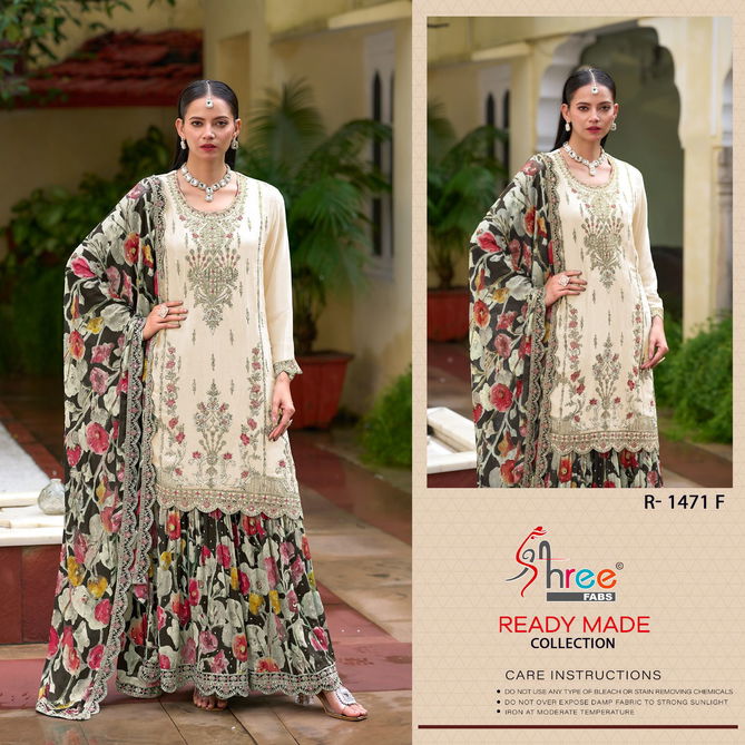 R 1471 Shree Fab Chinon Mirror Work Pakistani Readymade Suits Wholesale Price In Surat